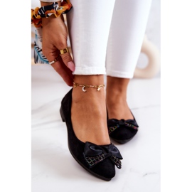 PE1 Klasyczne Baleriny Kokarda Czarne Grayson 2