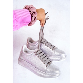 Sneakersy Buty Sportowe Dżety GOE JJ2N4048 Srebrne srebrny 2