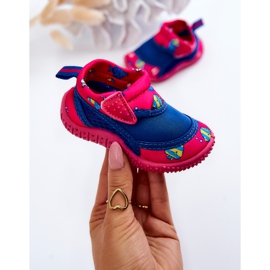 Dziecięce Buty Sportowe Do Wody ProWater 21-37-019B Różowe niebieskie 1