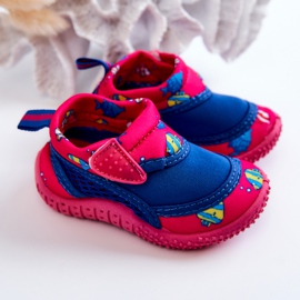 Dziecięce Buty Sportowe Do Wody ProWater 21-37-019B Różowe niebieskie 5