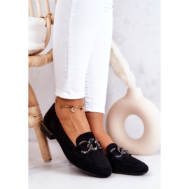 Zamszowe Mokasyny Sergio Leone MK739 Czarne 1