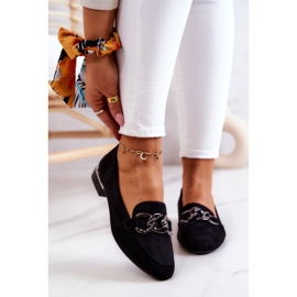 Zamszowe Mokasyny Sergio Leone MK739 Czarne 2