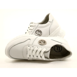 Buty Sportowe damskie wiązane Filippo DP3547/22 WH Białe srebrny 6