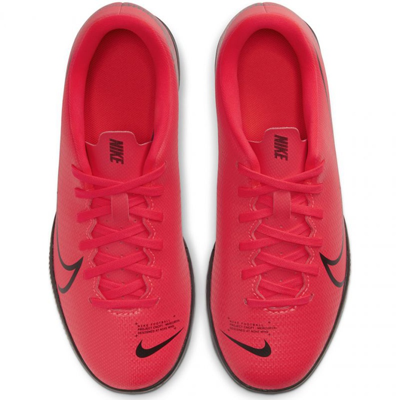 Buty halowe Nike Mercurial Vapor 13 Club Ic Jr AT8169-606 czerwone pomarańcze i czerwienie 1
