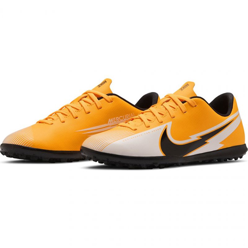 Buty piłkarskie Nike Mercurial Vapor 13 Club Tf Jr AT8177 801 wielokolorowe żółte 1