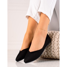 Baleriny W Prążki VINCEZA czarne 1