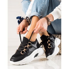 TRENDI Modne Sneakersy czarne 2