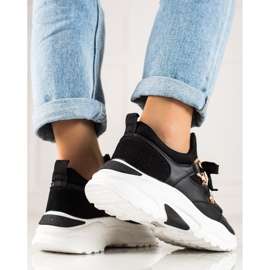 TRENDI Modne Sneakersy czarne 1
