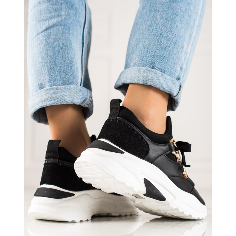 TRENDI Modne Sneakersy czarne 1