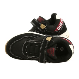 American Club ADI American sportowe buty Na Rzepy ES86/22 Black białe czarne czerwone 5