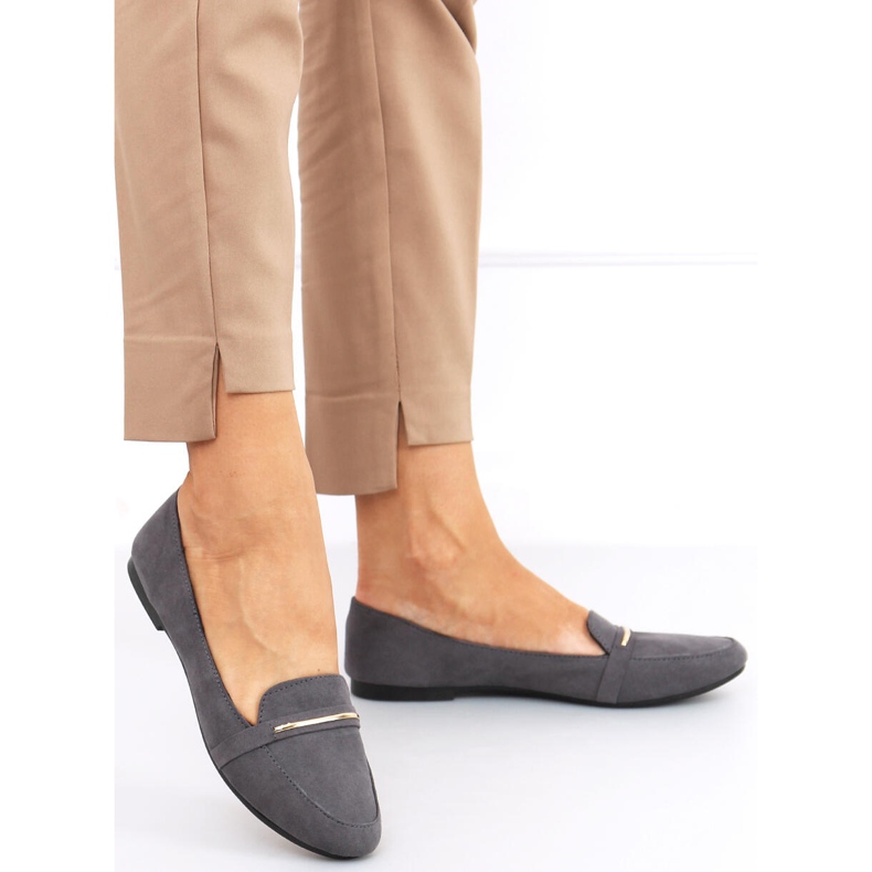 Mokasyny damskie Pinto Grey szare 1