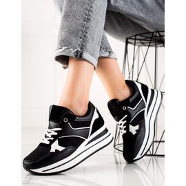TRENDI Czarne Sneakresy Na Platformie 2