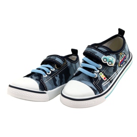 American Club American trampki buty dziecięce wkładka skórzana TEN54/22 Moro niebieskie ['granatowy', 'niebieski'] 2