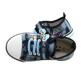 American Club American trampki buty dziecięce wkładka skórzana TEN54/22 Moro niebieskie ['granatowy', 'niebieski'] 4