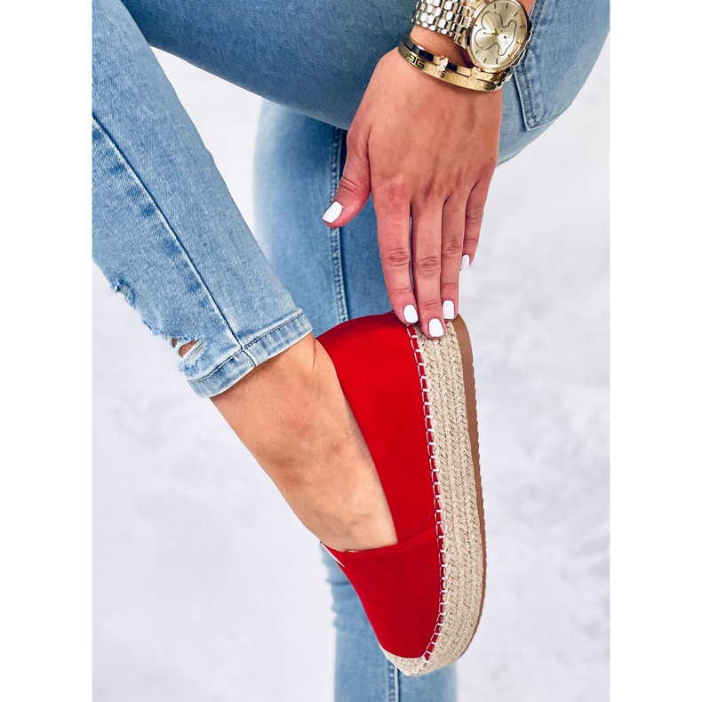 Espadryle damskie Pilar Red czerwone 2