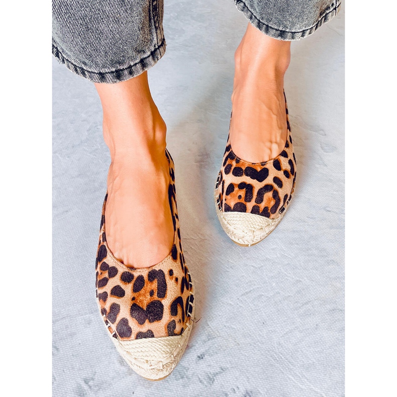 Espadryle damskie Camino Leopard brązowe 1