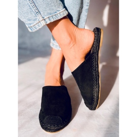 Klapki espadryle full kolor Marina Black czarne 1