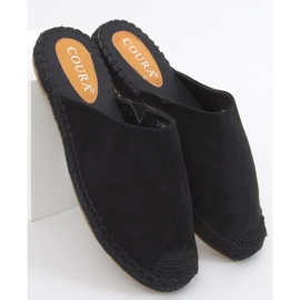 Klapki espadryle full kolor Marina Black czarne 2