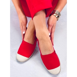 Espadryle damskie Casto Red czerwone 1