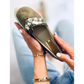 Espadryle z muszelkami Lola Green zielone 1