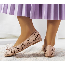 Różowe baleriny ażurowe Betta 1