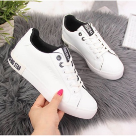 Trampki niskie z eko skóry Big Star W II274031 białe 1