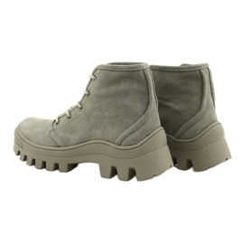 Wysokie Skórzane Trampki Filippo DPT3523/22 GR Szare 5