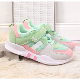 Buty sportowe na rzep Befado Jr BEF25C miętowe niebieskie 2