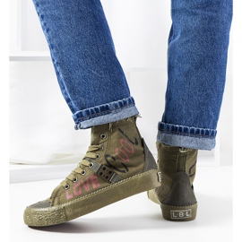 Zielone trampki za kostkę Amabella khaki 2