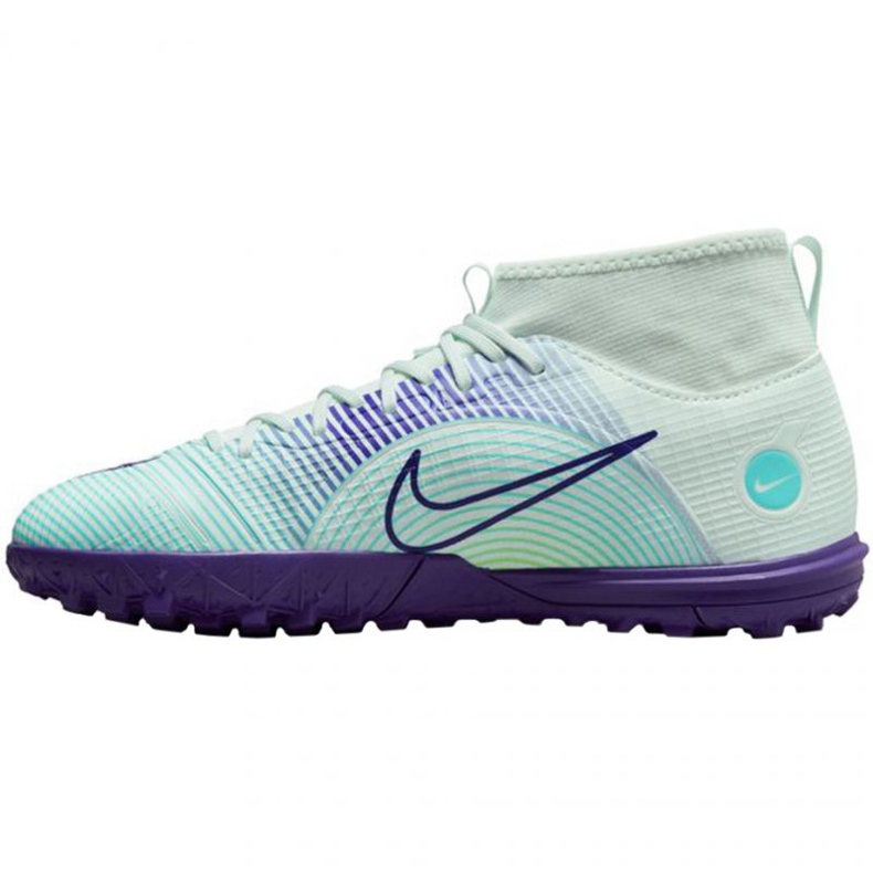 Buty piłkarskie Nike Mercurial Superfly 8 Academy Mds Tf Jr DN3776 375 wielokolorowe zielone 1