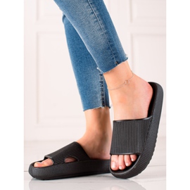 TRENDI Czarne Klapki 2