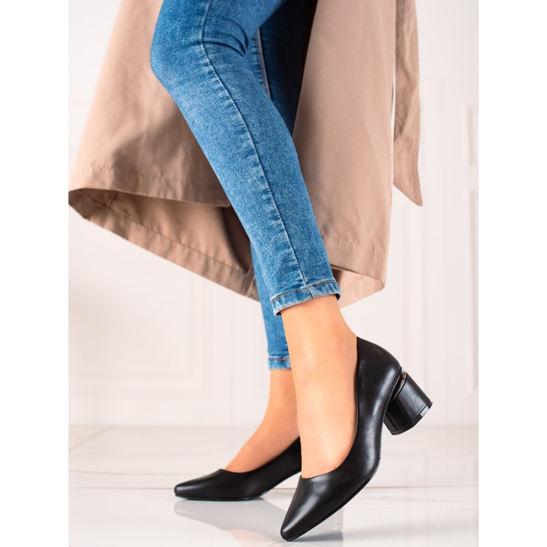 Seastar Czółenka Z Eko Skóry czarne 1