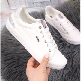 Trampki tekstylne Cross Jeans W JJ2R4038C białe srebrny 1