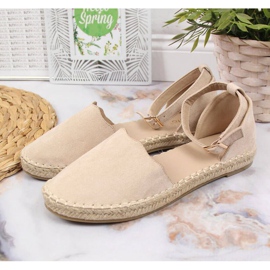 Espadryle eVento W EVE343B beżowe beżowy 2