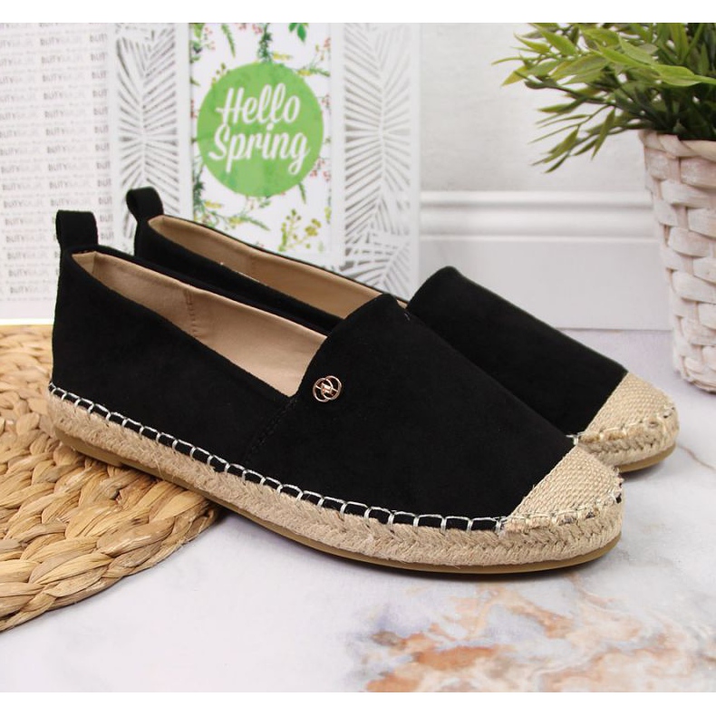 Espadryle slip on eVento W EVE345A czarne 2