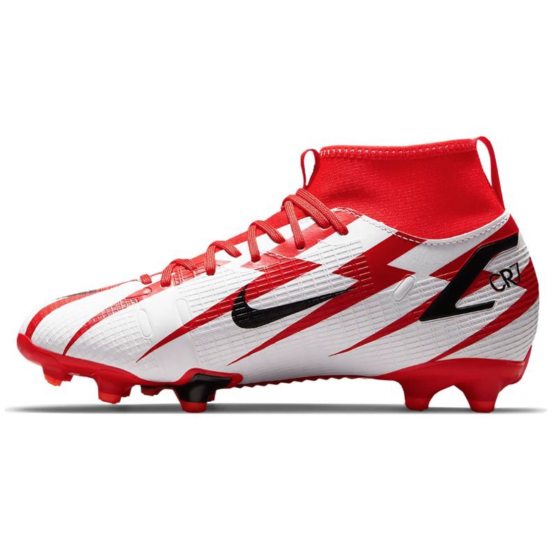 Buty piłkarskie Nike Superfly 8 Academy CR7 Mg Jr DB2672-600 pomarańcze i czerwienie 2