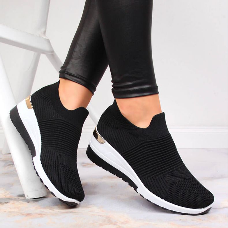 Sneakersy skarpety slip on McKeylor W JAN95B czarne 2