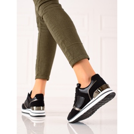 TRENDI Czarne Sneakersy Na Platformie 2