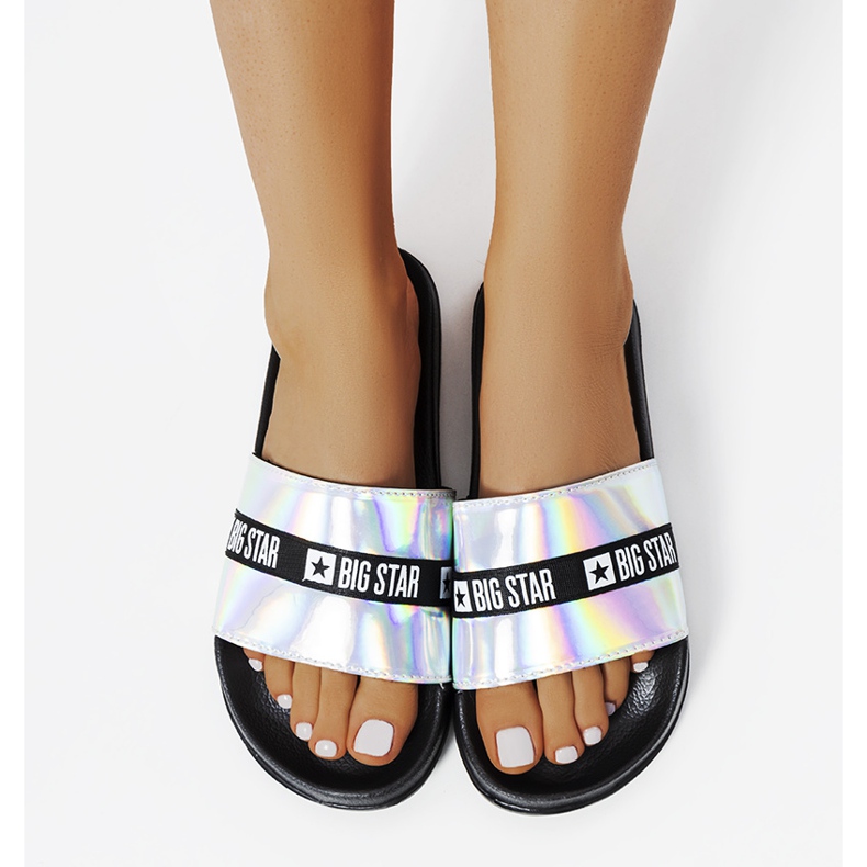 Srebrne klapki Big Star GG274A005 srebrny 1