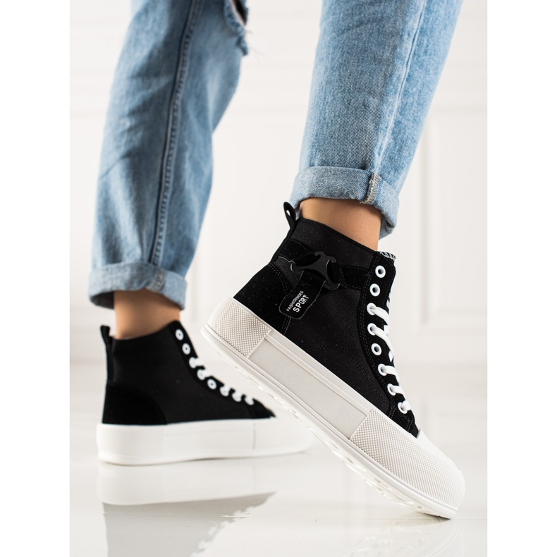 G2G/Good To Great Modne Wysokie Trampki czarne 2