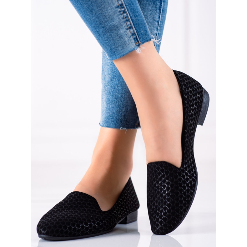 TRENDI Klasyczne Lordsy Ze Wzorem czarne 1