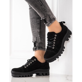 S. BARSKI Półbuty Na Platformie S.BARSKI czarne 2