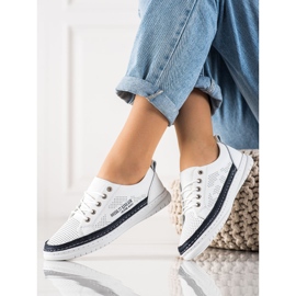 Evento Białe Trampki Ze Skóry 1