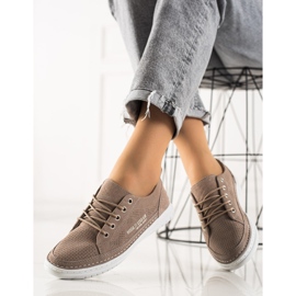 Evento Brązowe Trampki Ze Skóry 1