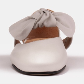 Marco Shoes Baleriny z kokardą ze skóry licowej białe 1