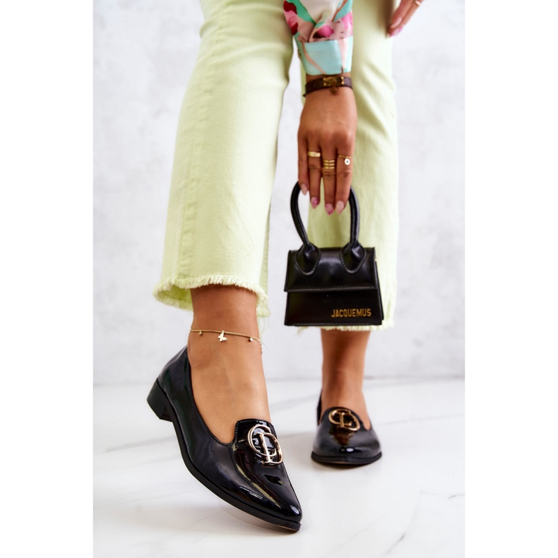 Damskie Lakierowane Mokasyny Lordsy Nicole 2712/035 Czarne 1