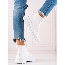 TRENDI Białe Wysokie Trampki 1