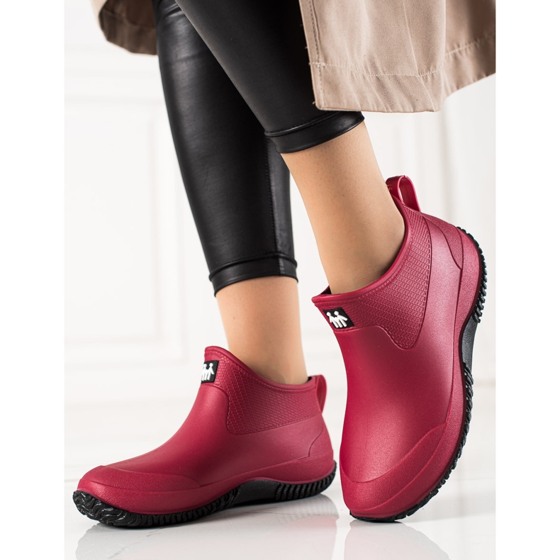 TRENDI Niskie Czerwone Kalosze 2