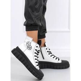 Trampki za kostkę Ayse WHITE/BLACK białe 1