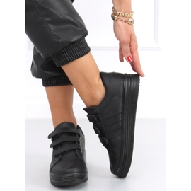 Trampki z rzepami Saanvi Negro czarne 1